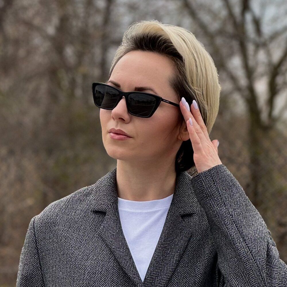 Saint Laurent Women Sunglasses Black Cat Eye SL737 MICA THIN 001 BRAND NEW - Picture 3 of 15